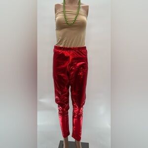 Women's Glitter Red Metallic Leggings – Size 2XL (NWOT) Plus size